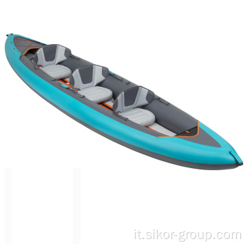 Air Paddle Kayak Fishing Kayak Blu Kayak gonfiabile per 3 persone in vendita